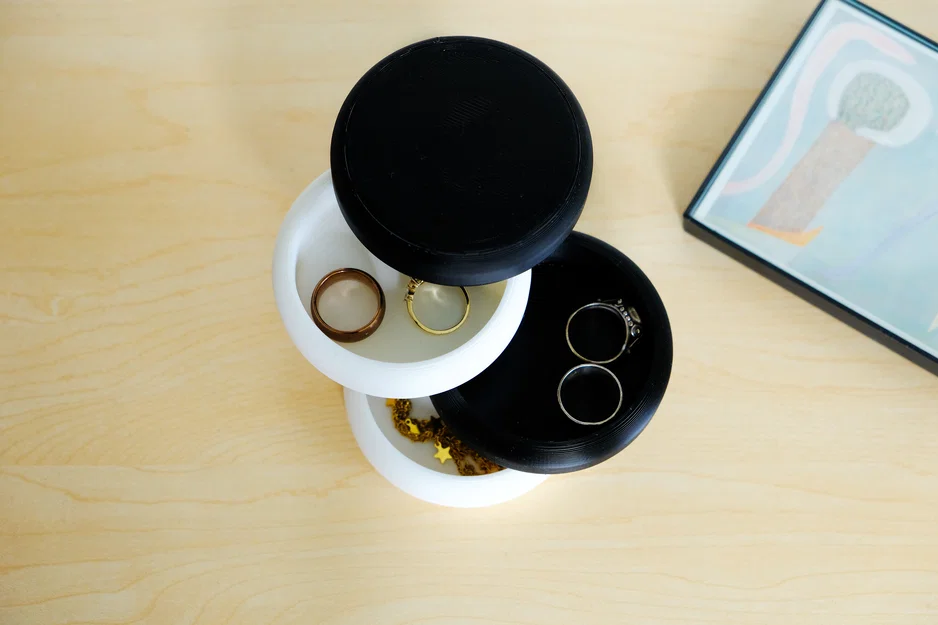 Hộp đựng trang sức xoay lượn sóng (Wavy Swivel Jewelery Case) - Image 4