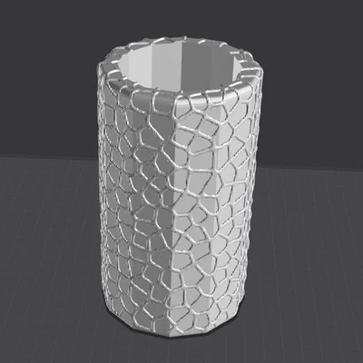 Bình hoa họa tiết Voronoi 3D ấn tượng - Tải file STL miễn phí