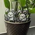 Bộ mô hình trang trí chậu cây hình thỏ Phục Sinh dễ thương - Thumbnail 1