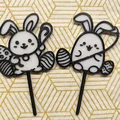 Bộ mô hình trang trí chậu cây hình thỏ Phục Sinh dễ thương - Thumbnail 2