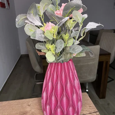Mẫu lọ hoa trang trí 3D họa tiết xoắn nghệ thuật (Vase)