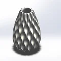 Mẫu lọ hoa trang trí 3D họa tiết xoắn nghệ thuật (Vase) - Thumbnail 2
