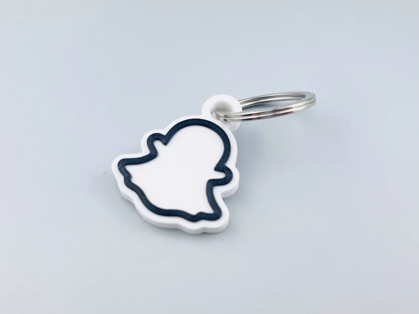 Móc khóa biểu tượng Snapchat in 3D - Thiết kế độc đáo, dễ thực hiện - Image 1
