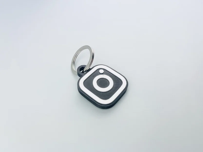 Móc khóa biểu tượng Instagram in 3D nhỏ gọn - Image 2