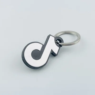 Móc khóa logo TikTok in 3D - Phụ kiện cá tính cho tín đồ sáng tạo