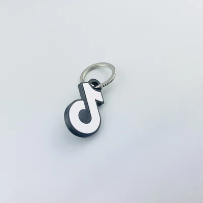 Móc khóa logo TikTok in 3D - Phụ kiện cá tính cho tín đồ sáng tạo