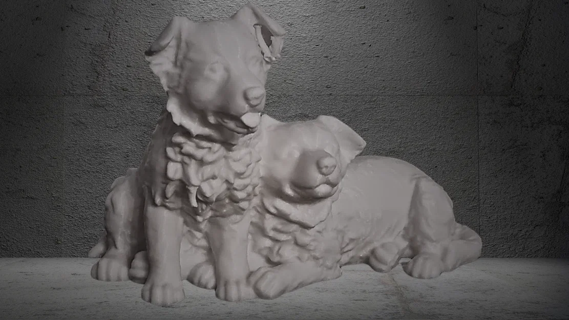 Mô hình in 3D cặp cún Border Collie đáng yêu - Image 1