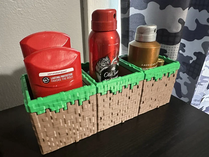 Hộp nhiều khối cỏ Minecraft (mở nắp trên) - Image 1