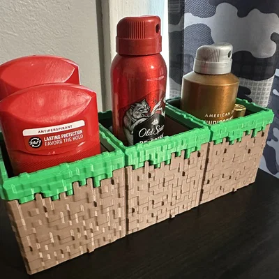 Hộp nhiều khối cỏ Minecraft (mở nắp trên)