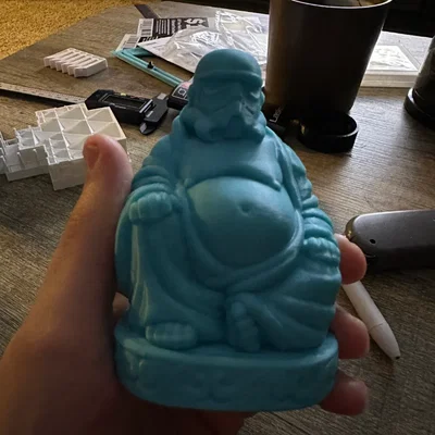 Mô hình Stormtrooper Buddha 3D độc đáo trang trí bàn làm việc