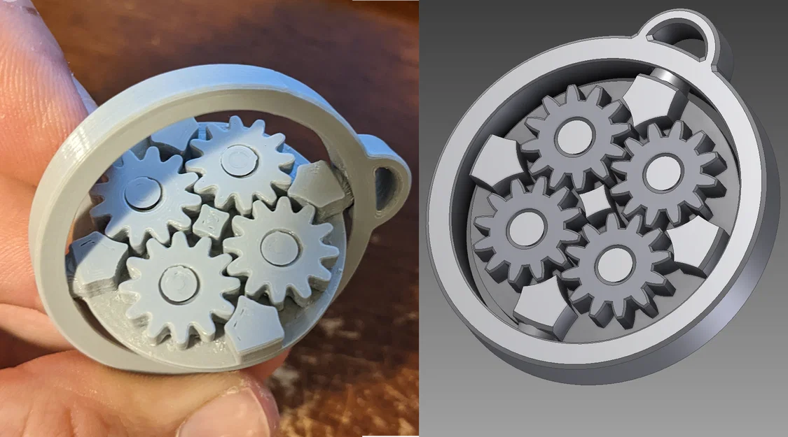 Móc khóa Fidget Spinner với bánh răng chuyển động - Image 1