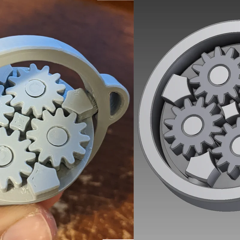Móc khóa Fidget Spinner với bánh răng chuyển động