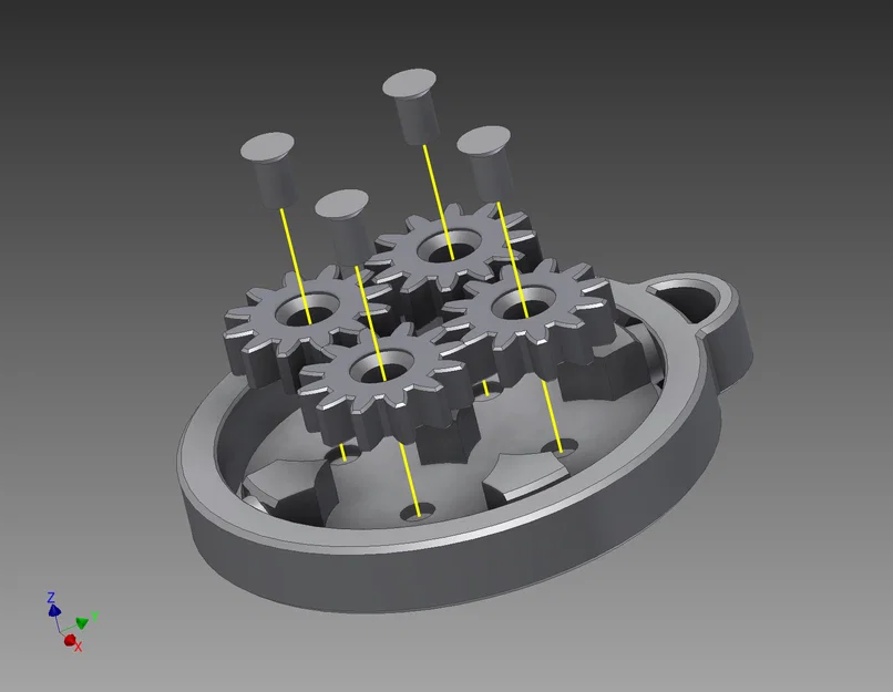 Móc khóa Fidget Spinner với bánh răng chuyển động - Image 5