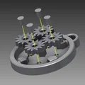 Móc khóa Fidget Spinner với bánh răng chuyển động - Thumbnail 5