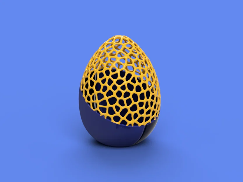 Trứng Phục Sinh Voronoi một phần cắt xéo - Image 1