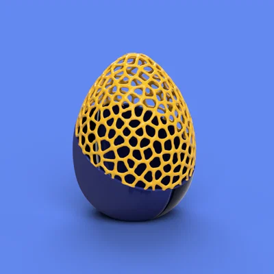 Trứng Phục Sinh Voronoi một phần cắt xéo