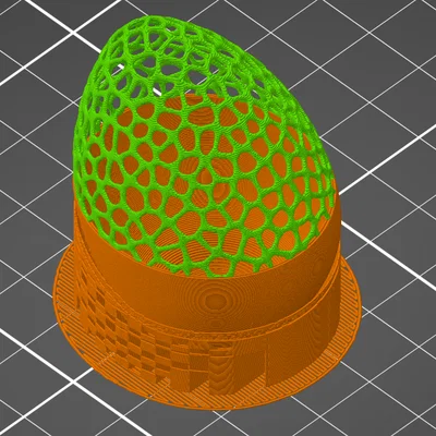 Trứng Phục Sinh Voronoi một phần cắt xéo