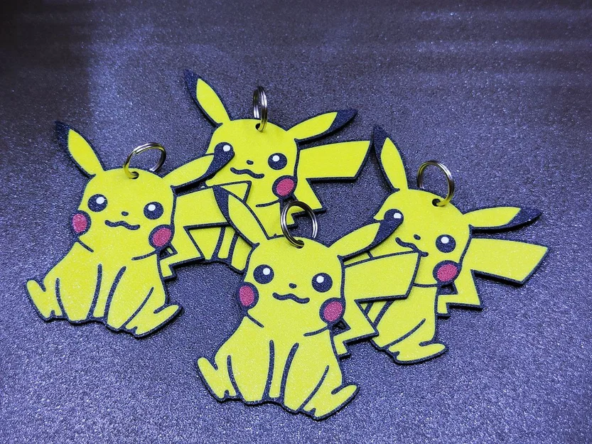Mô hình móc khóa Pokémon Pikachu 3D - Dễ in, siêu đáng yêu - Image 1