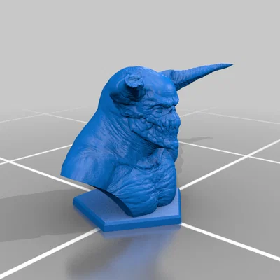 Mô hình tượng bán thân Quỷ dữ (Demon Bust) ấn tượng cho dân in 3D