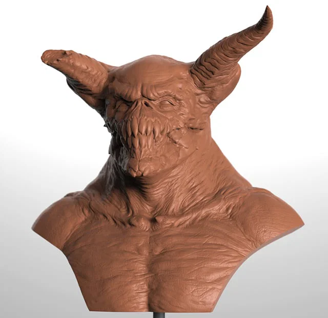 Mô hình tượng bán thân Quỷ dữ (Demon Bust) ấn tượng cho dân in 3D - Image 3