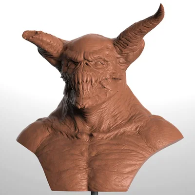 Mô hình tượng bán thân Quỷ dữ (Demon Bust) ấn tượng cho dân in 3D