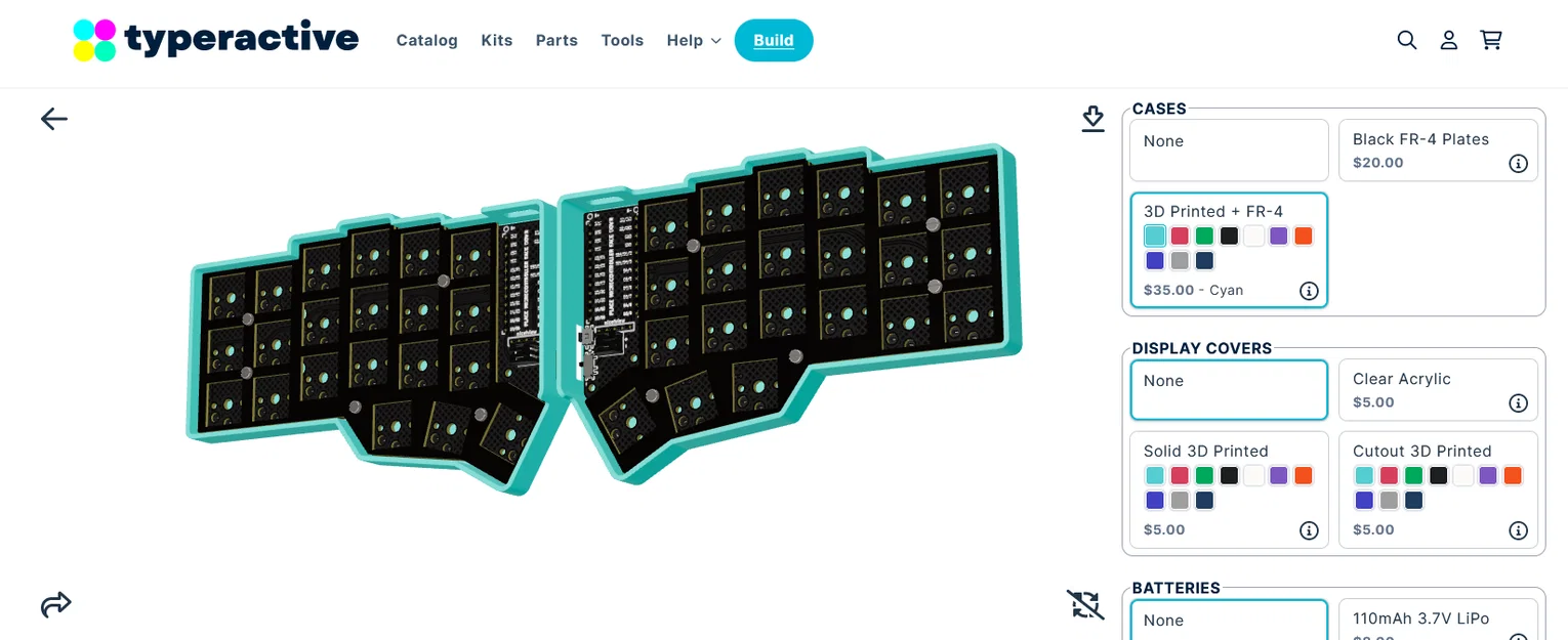 Bộ vỏ case 3D cho bàn phím cơ Corne và Lily58 Typeractive - Image 1