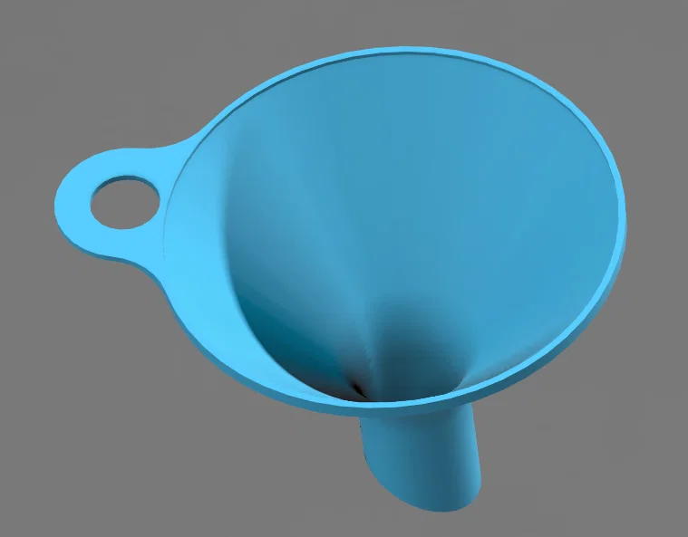 Mẫu in 3D phễu nhựa tiện lợi có lỗ treo (Thiết kế đơn giản) - Image 1