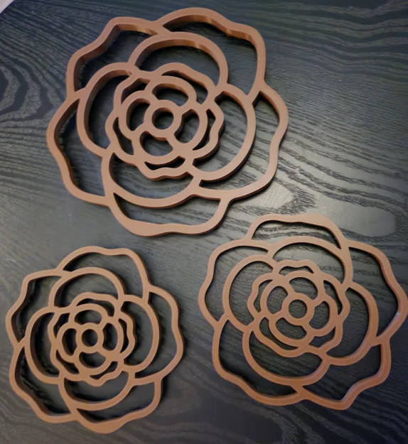 Đế lót chậu hoa hình bông hoa (Flower Coaster) in 3D trang trí nhà cửa - Image 1