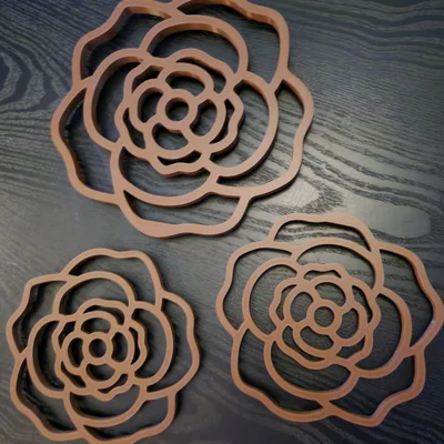 Đế lót chậu hoa hình bông hoa (Flower Coaster) in 3D trang trí nhà cửa