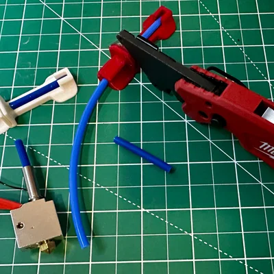 Jig cắt ống PTFE hotend cho Anycubic Kobra 2 Series + PTFE cutter universal