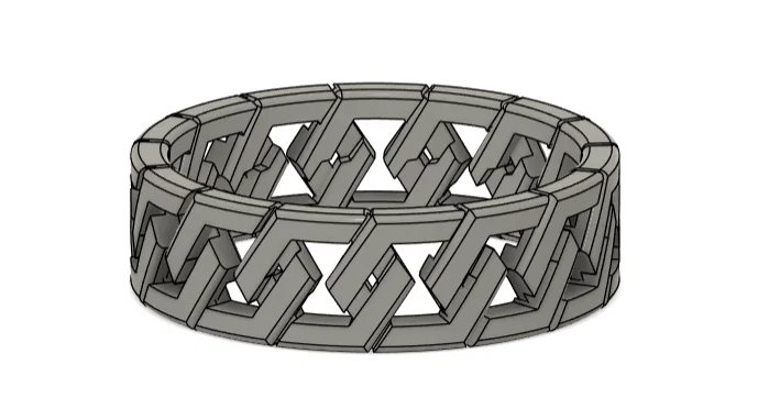 Nhẫn Unisex thiết kế dạng dây xích (Chain Ring) thời trang - Image 1
