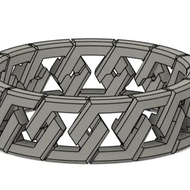 Nhẫn Unisex thiết kế dạng dây xích (Chain Ring) thời trang