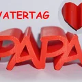 Mô hình in 3D chữ PAPA hình trái tim - Quà tặng ý nghĩa cho cha - Thumbnail 1