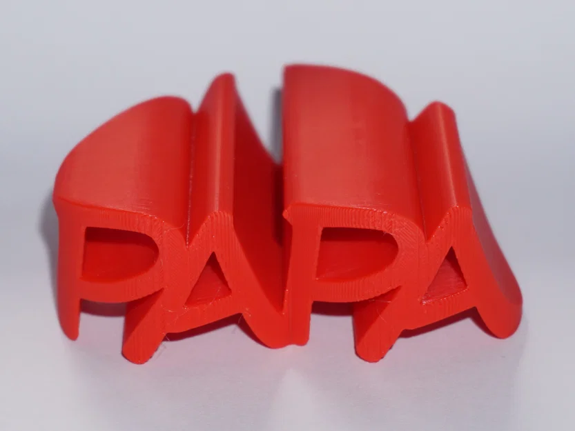 Mô hình in 3D chữ PAPA hình trái tim - Quà tặng ý nghĩa cho cha - Image 2