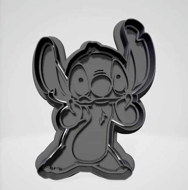 Khuôn cắt bánh quy hình Stitch v4 ngộ nghĩnh - In 3D dễ dàng - Image 1