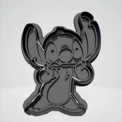 Khuôn cắt bánh quy hình Stitch v4 ngộ nghĩnh - In 3D dễ dàng