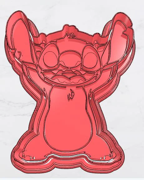 Khuôn cắt bánh quy hình Stitch v5 - Phụ kiện làm bánh 3D - Image 1