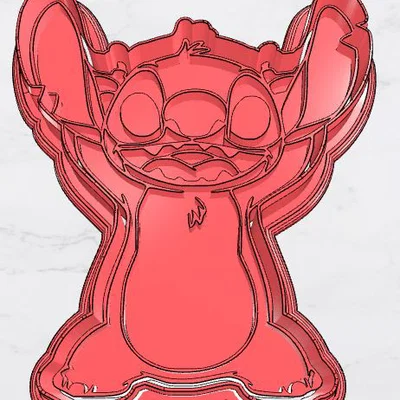 Khuôn cắt bánh quy hình Stitch v5 - Phụ kiện làm bánh 3D
