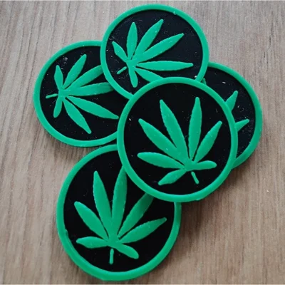 Shopping Cart Coin / Einkaufswagen Chip - “Leaf” (Token xe đẩy cỡ 1€)