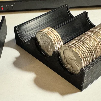 Khay đựng tiền xu 3 ngăn (Simple Quarter Tray) in 3D cực gọn