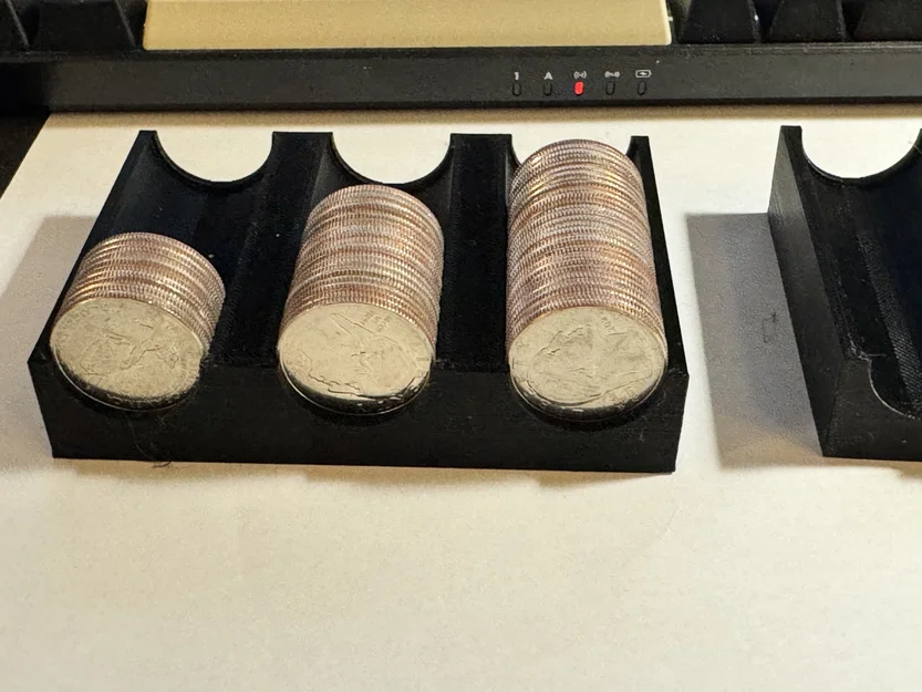 Khay đựng tiền xu 3 ngăn (Simple Quarter Tray) in 3D cực gọn - Image 2