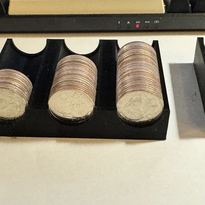 Khay đựng tiền xu 3 ngăn (Simple Quarter Tray) in 3D cực gọn