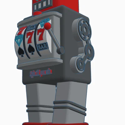 Mô hình Robot Retro kết hợp máy Slot Machine độc đáo