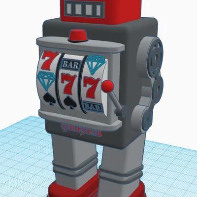 Mô hình Robot Retro kết hợp máy Slot Machine độc đáo