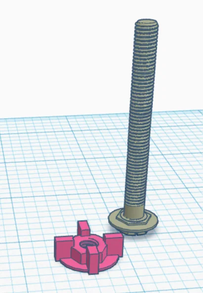 Bộ Bu Lông Đai Ốc Cố Định Bản Lề Nắp Bồn Cầu In 3D Tiện Lợi - Image 1