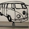 Mô hình trang trí VW Bus phong cách nghệ thuật 2D sang 3D ấn tượng - Thumbnail 1