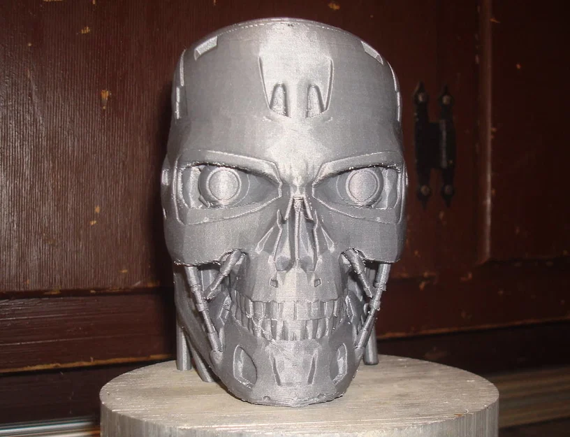 Mô hình đầu lâu T-800 Terminator in 3D cực chất cho dân sưu tầm - Image 1