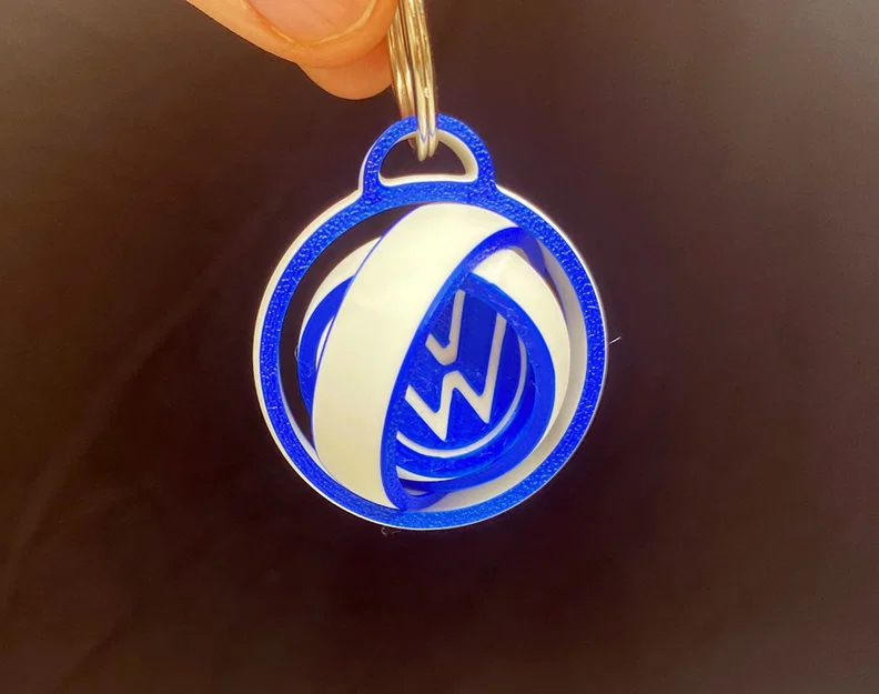 Móc khóa spinner con quay hồi chuyển VOLKSWAGEN VW (Print-In-Place) - Image 1
