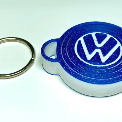 Móc khóa spinner con quay hồi chuyển VOLKSWAGEN VW (Print-In-Place)
