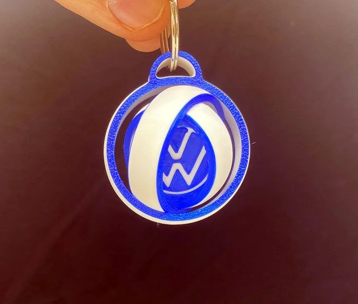 Móc khóa spinner con quay hồi chuyển VOLKSWAGEN VW (Print-In-Place) - Image 3